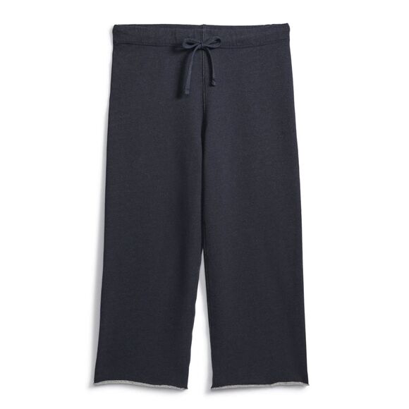 Frank&Eileen Cropped Wide Leg Sweatpant - Navy Melange S - Picture 3 of 10